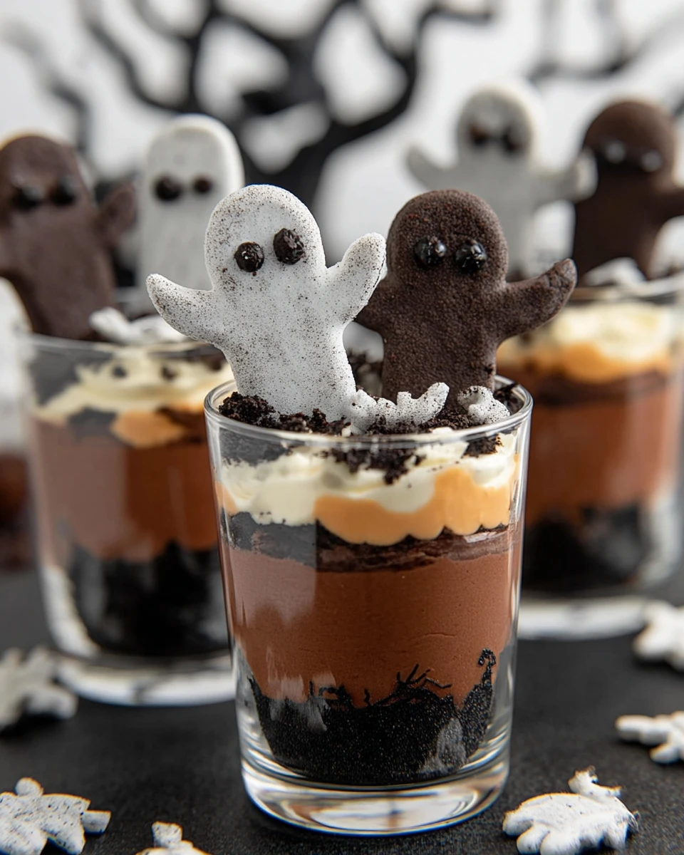 Halloween Graveyard Pudding Cups