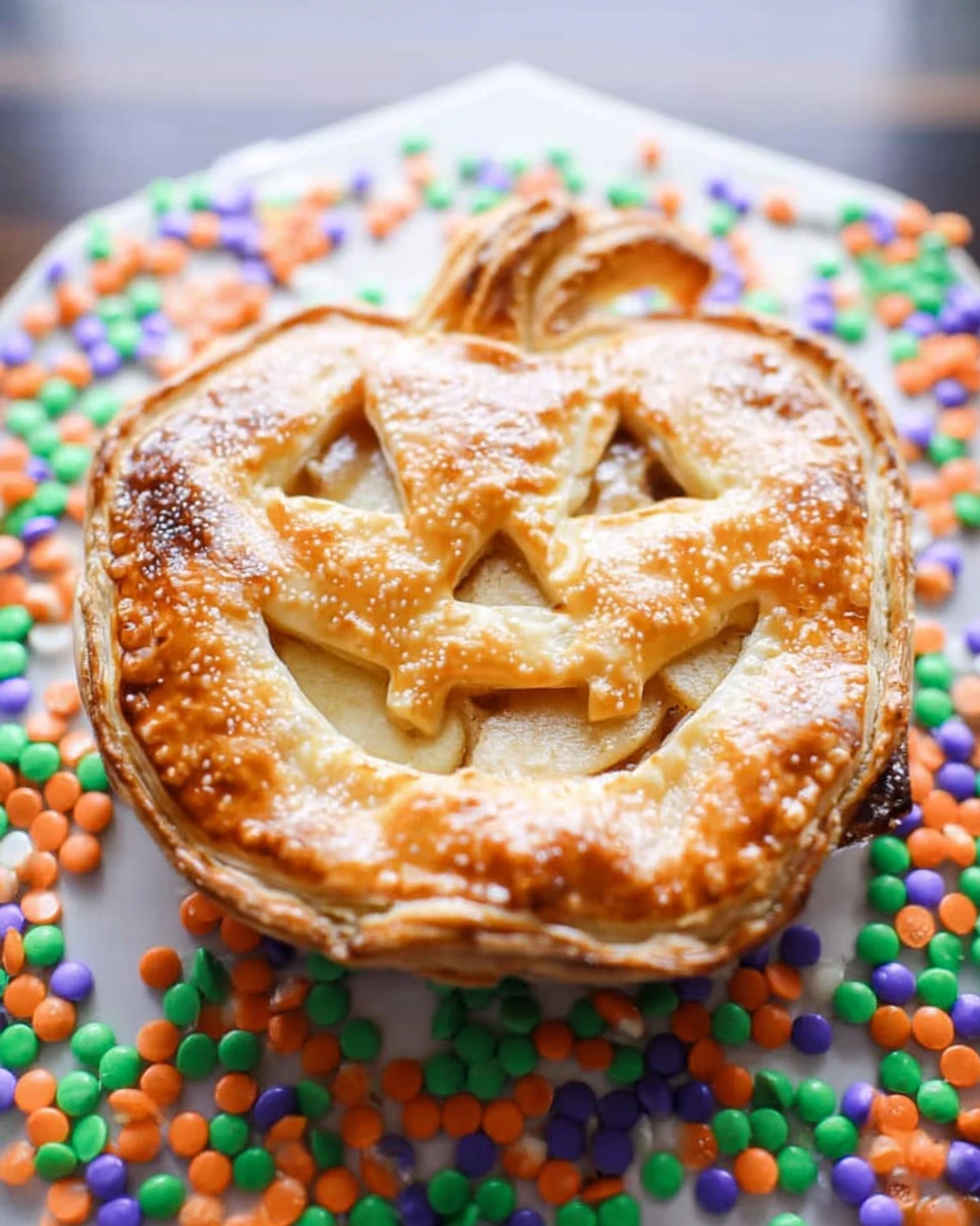Jack-O-Lantern Apple Pie With Puff Pastry 6 Jack-O-Lantern Apple Pie With Puff Pastry