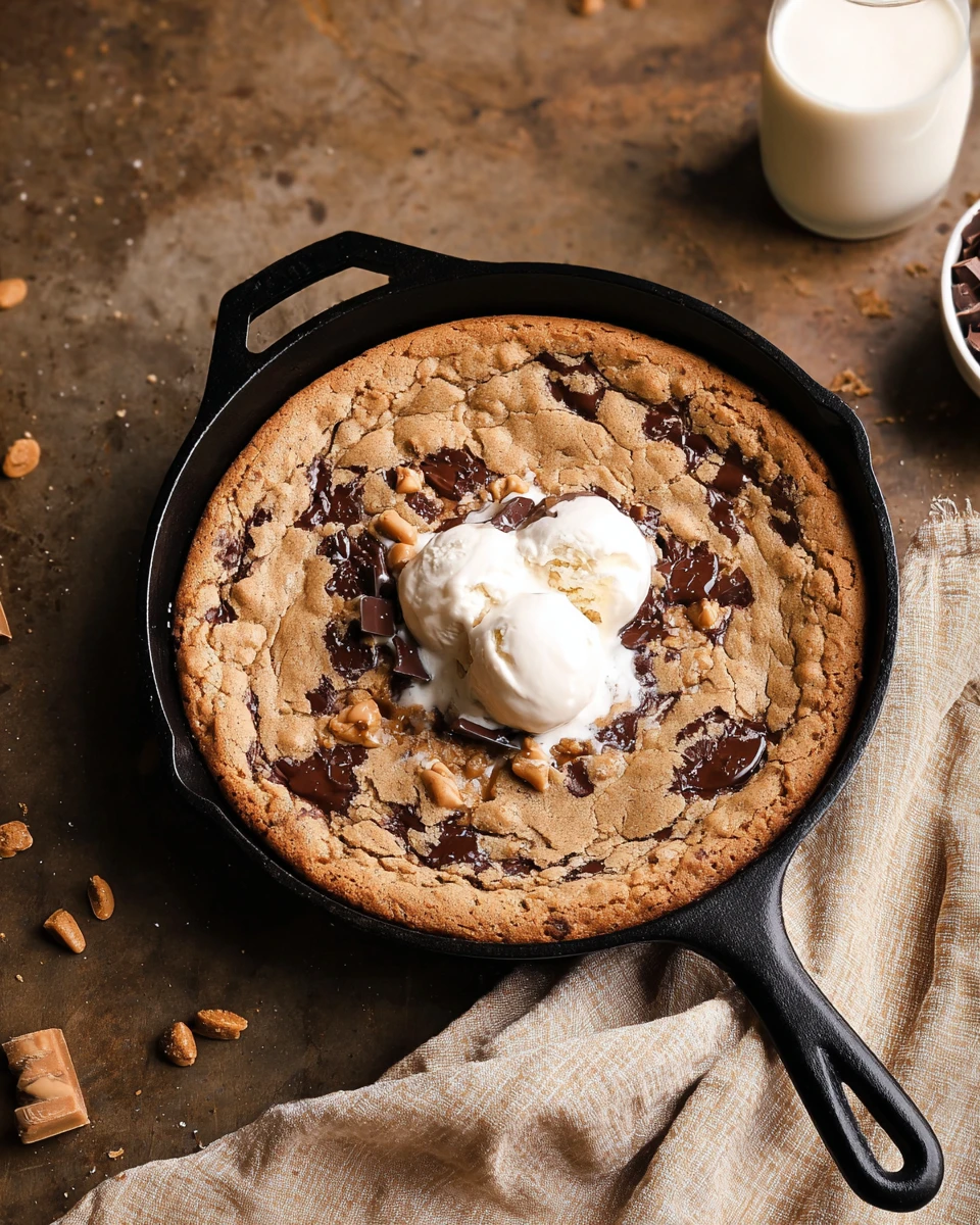 Peanut Butter Chocolate Chunk Skillet Cookie 5 Peanut Butter Chocolate Chunk Skillet Cookie