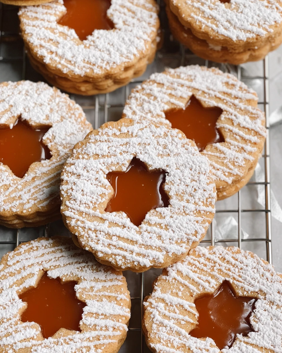 Salted Caramel Linzer Cookies 7 Salted Caramel Linzer Cookies