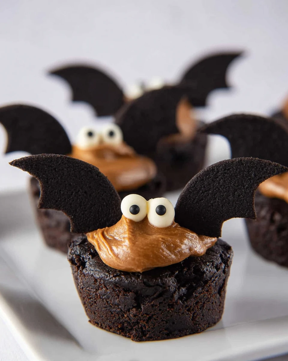 Spooky Brownie Bats Bites 6 Spooky Brownie Bats Bites